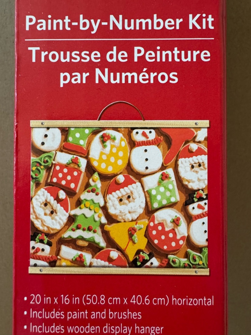 Christmas Holiday Cookies Paint-by-Number Kit Artist's Loft NWT 20x16" santa